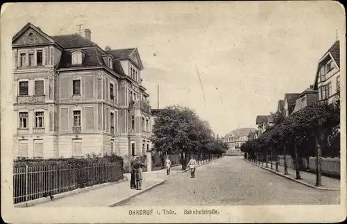 Ak Ohrdruf in Thüringen, Bahnhofstraße