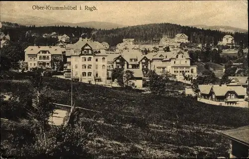 Ak Karpacz Ober Krummhübel im Riesengebirge Schlesien, Gesamtansicht