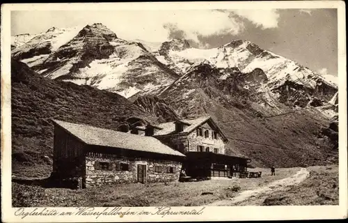 Ak Kaprun in Salzburg, Orglerhütte am Wasserfallboden im Kaprunertal