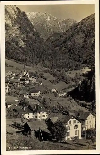Ak Bergün Bravuogn Filisur Kanton Graubünden, Gesamtansicht, Albulatal