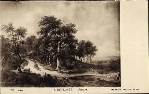 Künstler Ak Ruysdael, Landschaft