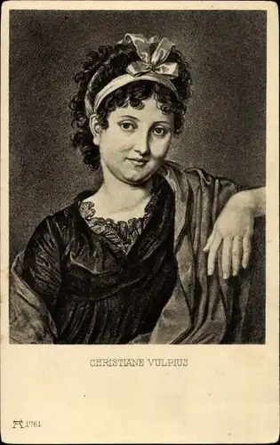 Ak Christiane Vulpius, Ehefrau von Goethe