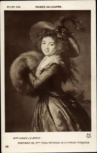 Künstler Ak Vigée Lebrun, Madame Mole Raymond, Comedie Francaise