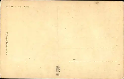 Künstler Ak Max, G. v., Flora, Frauenbildnis