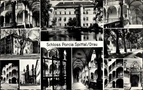 Ak Spittal an der Drau Kärnten, Schloss Portica