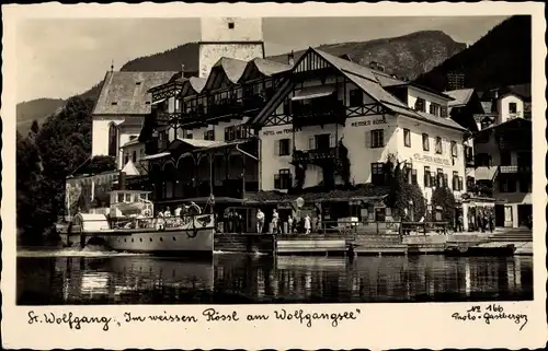 Ak St. Wolfgang am Wolfgangsee Oberösterreich, Im weissen Rössl, Gedicht, Hotel zur Post