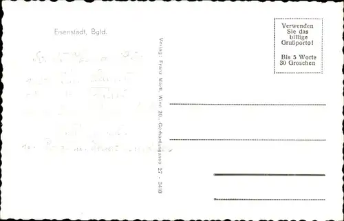Ak Eisenstadt im Burgenland, Gesamtansicht