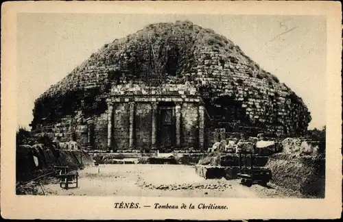 Ak Tènes Algerien, Grab der Christin