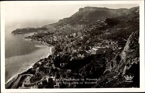 Ak Monaco, Blick von Vistaéro aus