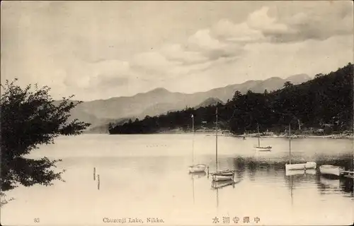 Ak Nikko Präfektur Tochigi Japan, Blick auf den See