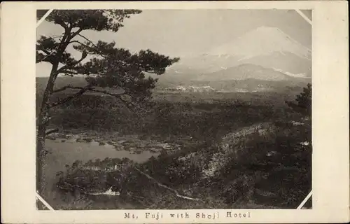 Ak Fuji Präfektur Shizuoka Japan, Berg Fuji mit Shoji Motel