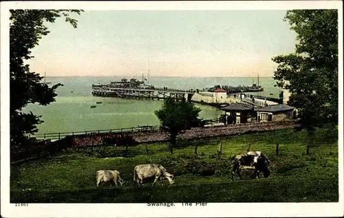 Ak Swanage Dorset England, Pier