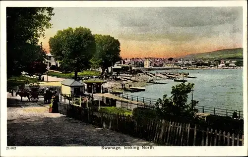 Ak Swanage Dorset England, Blick nach Norden