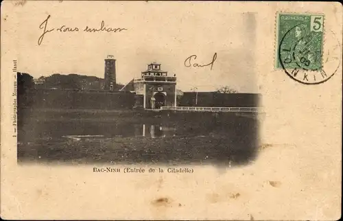 Ak Ninh Binh Tonkin Vietnam, Eingang zur Zitadelle