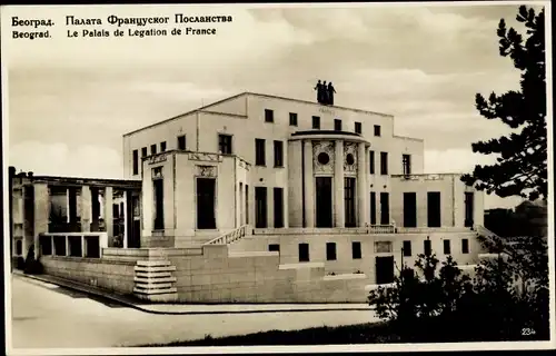 Ak Belgrad Belgrad Serbien, Palais de Legation de France
