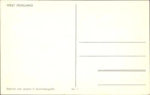 Ak West Friesland Niederlande, Frauen in Tracht