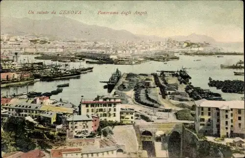 Ak Genova Genua Liguria, Panorama