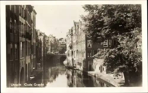Ak Utrecht Niederlande, Oude Gracht