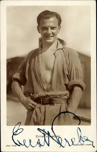 Ak Schauspieler Ernst Verebes, Portrait, Autogramm