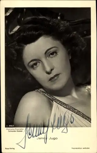 Ak Schauspielerin Jenny Jugo, Portrait, Autogramm