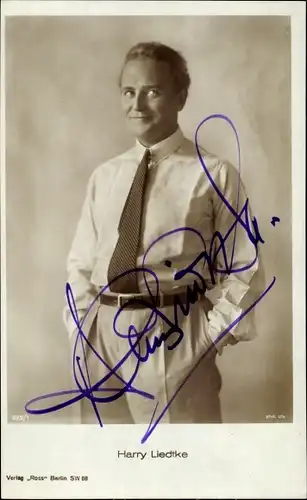 Ak Schauspieler Harry Liedtke, Portrait, Autogramm