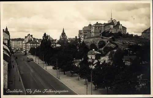 Ak Stockholm Schweden, Vy fran Folkungagatan