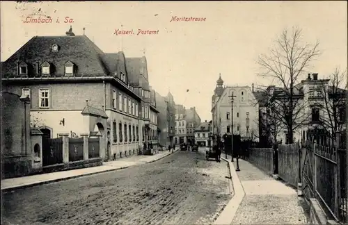 Ak Limbach in Sachsen, Kaiserliches Postamt, Moritzstraße