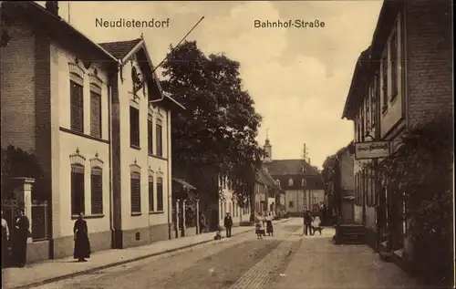 Ak Neudietendorf in Thüringen, Bahnhofstraße