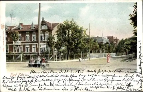 Ak Bad Kösen Naumburg an der Saale, Straßenpartie, Kinder