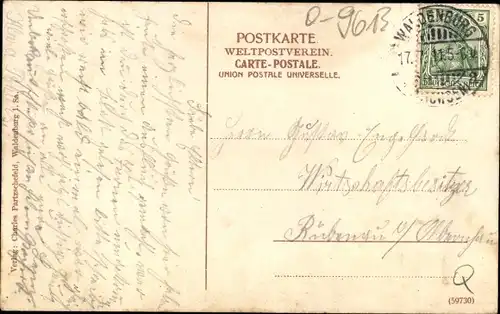 Ak Waldenburg in Sachsen, Schützenhaus, Inh. Charles Partzschefeld, Konzert- und Ballsaal