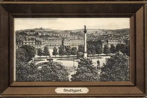 Passepartout Ak Stuttgart in Württemberg, Schlossplatz, Neues Schloss