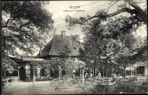 Ak Uelzen in Niedersachsen, Fischerhof, Terrasse