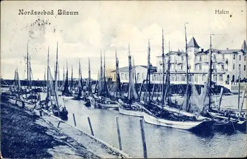 Ak Nordseebad Büsum, Hafen, Boote