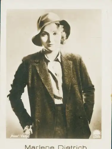 Sammelbild Hänsom Filmbilder, Tonfilmserie Nr. 355, Schauspielerin und Sängerin Marlene Dietrich