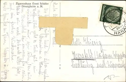 Ak Dörnigheim am Main, Zigarrenhaus Ernst Schäfer, Ortsansichten