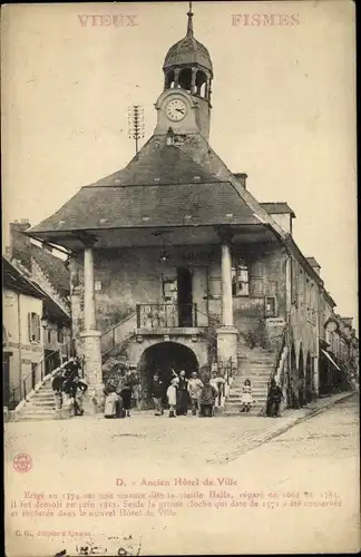 Ak Fismes Marne, altes Rathaus