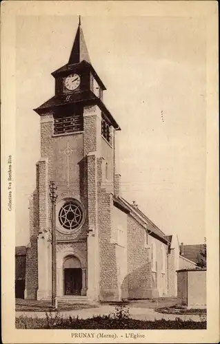 Ak Prunay Marne, Kirche