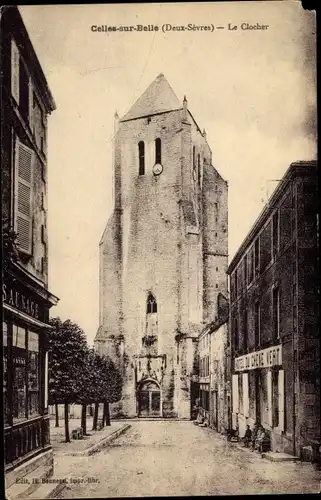 Ak Celles sur Belle Deux Sevres, Kirchturm
