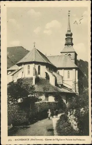 Ak Abondance Haute Savoie, Chevet de l'Eglise, Pointe des Fremoux