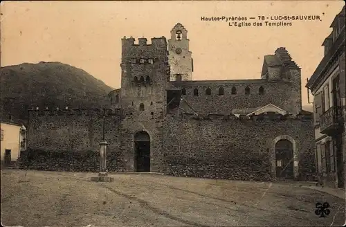 Ak Luz Saint Sauveur Hautes Pyrénées, L'Eglise des Templiers