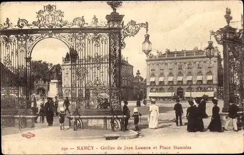 Ak Nancy Meurthe et Moselle, Grilles de Jean Lamour, Place Stanislas