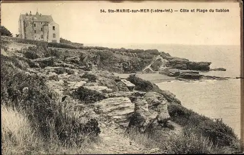 Ak Saintes Maries de la Mer Bouches du Rhone, Cote et Plage du Sablon
