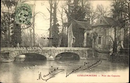 Ak Coulommiers Seine et Marne, Pont des Capucins