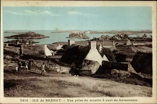 Ak Île de Bréhat Côtes d’Armor, Vue prise du moulin a vent de Keranroux