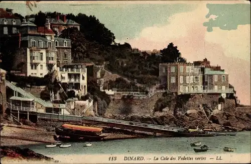 Ak Dinard Ille et Vilaine, Le Cale des Vedettes vertes