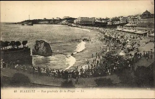 Ak Biarritz Pyrénées Atlantiques, Strand