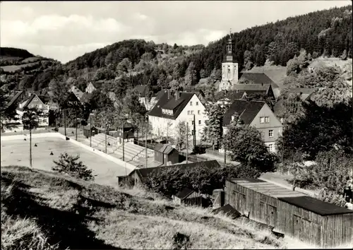 Ak Geising Altenberg im Erzgebirge, Panorama, Kirche