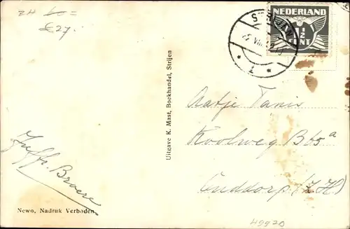 Ak Strijen Südholland Niederlande, Spui, Straße