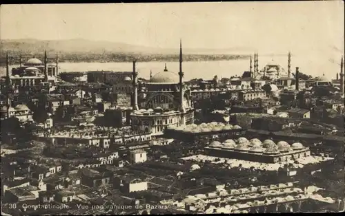 Ak Konstantinopel Istanbul Türkei, Panoramablick auf die Basare