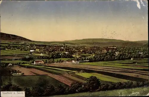Ak Saalfeld an der Saale Thüringen, Panorama